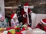 Stepmom and step by Stepson and Daddy on Christmas Party